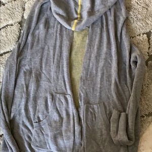 Reversible grey/ yellow  sweater cardigan